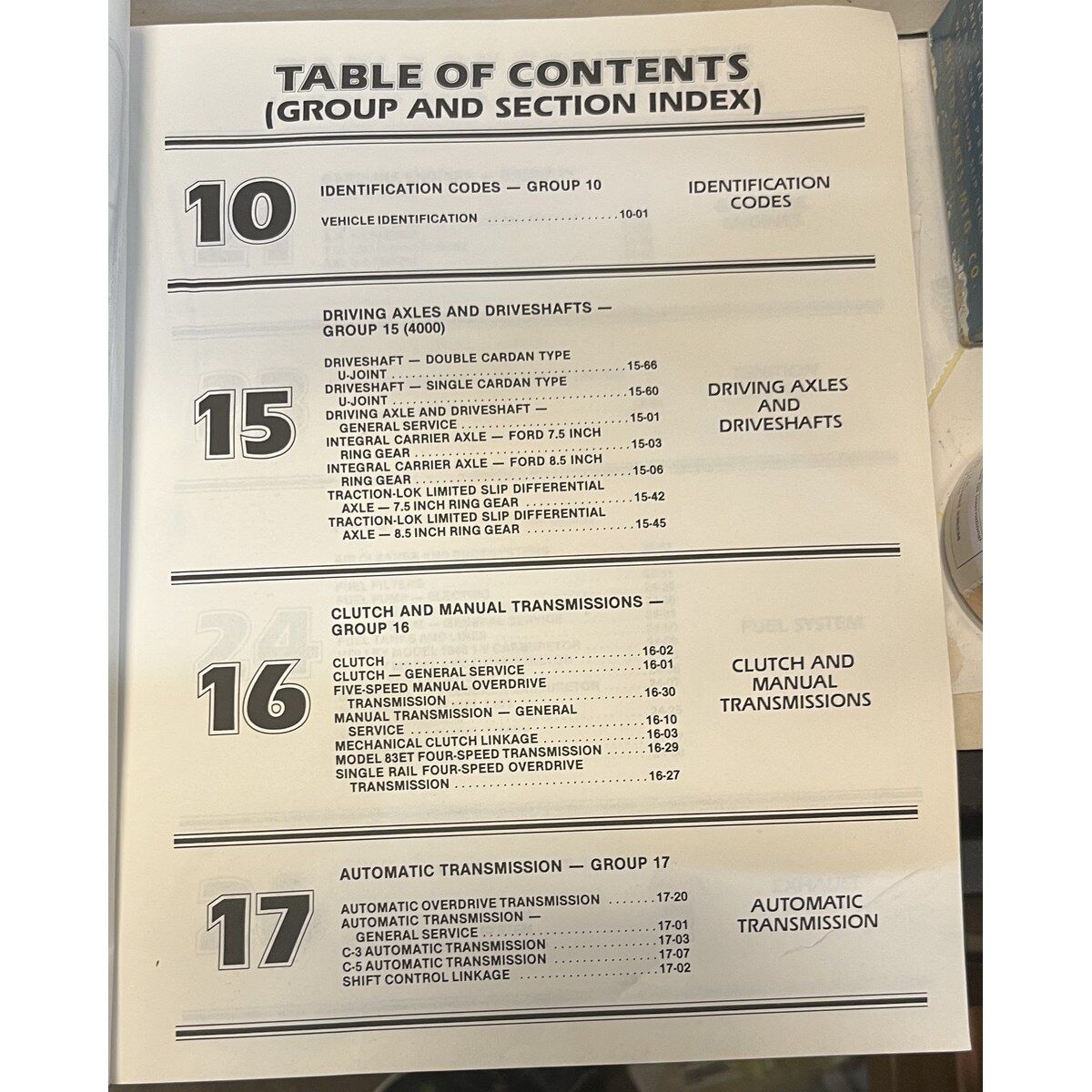 Ford 1983 Factory Car Shop Manual Powertrain OEM Verkstadshandbok Mustang Thunderbird LTD Lincoln Continental Mercury Cougar - Bild 3