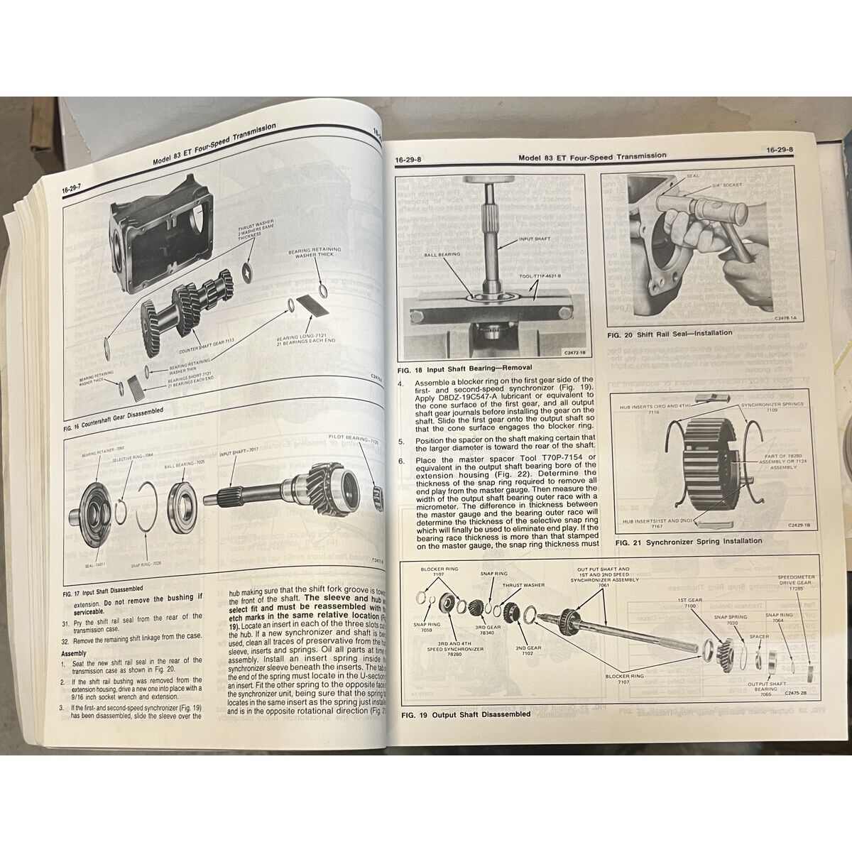 Ford 1983 Factory Car Shop Manual Powertrain OEM Verkstadshandbok Mustang Thunderbird LTD Lincoln Continental Mercury Cougar - Bild 5