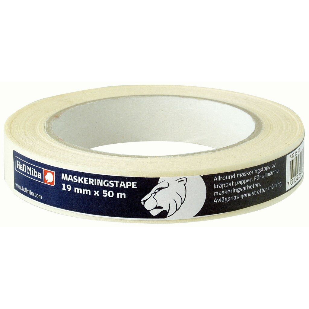 Maskeringstejp 19 mm x 50 m Hall Miba 5821552