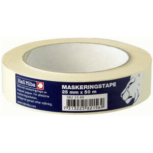 Maskeringstejp 25 mm x 50 m Hall Miba 5821569