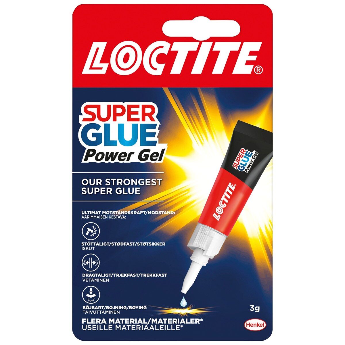 Snabblim Flex Gel 3 g Loctite Super Glue Power Gel 2950034