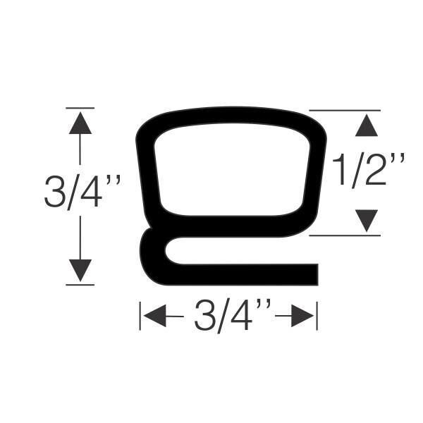 Dörrgummilist 3/4" 1964-66 2dr Chevrolet GMC - Bild 5
