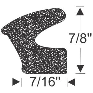 Dörrgummilist 7/8" 1949-53 2dr 4dr ht cab sedan Buick Cadillac Chevrolet Oldsmobile Pontiac