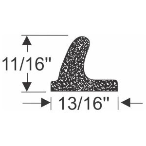 Dörrgummilist 11/16" 1949-56 2dr 4dr ht cab sedan Buick Cadillac Chevrolet Oldsmobile Pontiac Packard