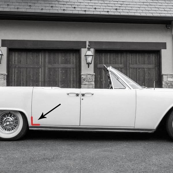 Dörrgummilist 1962-69 4dr cab sedan Lincoln - Bild 7