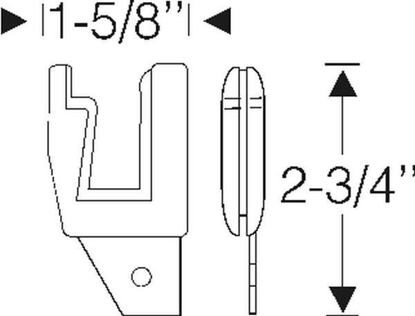 Lock pillar filler 1959-60 2dr ht Buick Cadillac Chevrolet Oldsmobile Pontiac - Bild 2