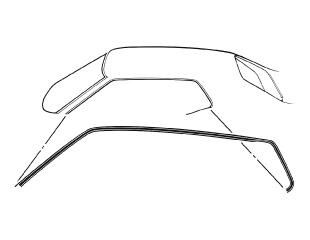 Hardtop Roof Rail Weatherstrips 1971-73 2dr ht Ford Mercury - Bild 2