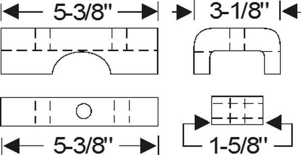 Transmission mounting pad 1938-39 2dr 4dr cab sedan Buick - Bild 2