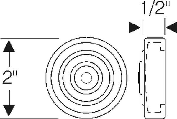Starter button cover 1929-55 2dr 4dr cab sedan Chevrolet - Bild 2