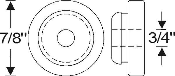 Battery strap grommet 1939-41 2dr 4dr cab sedan Buick - Bild 2