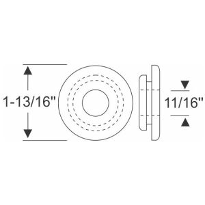 Battery cable grommet 1932-33 2dr 4dr cab sedan Chrysler DeSoto Dodge Plymouth