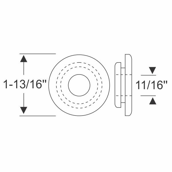Battery cable grommet 1932-33 2dr 4dr cab sedan Chrysler DeSoto Dodge Plymouth