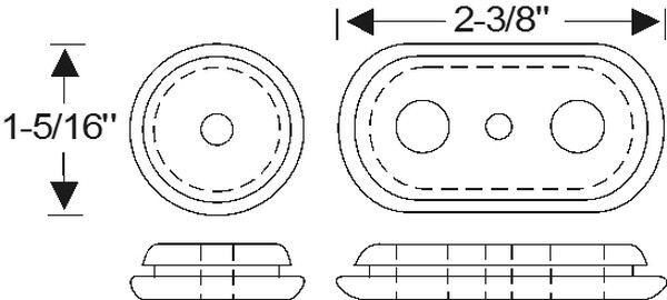 Firewall Grommet Set 1937 2dr 4dr cab sedan Buick - Bild 2