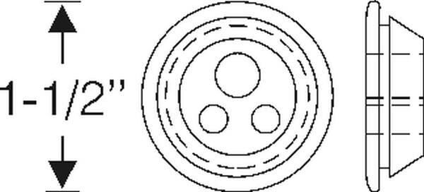 1-1/2" Firewall Grommet 1941-48 2dr 4dr cab sedan Cadillac - Bild 2