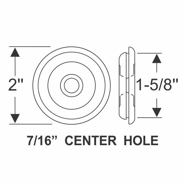 2" Firewall Grommet 1933-49 2dr 4dr ht cab sedan Chevrolet Cadillac Pontiac Buick - Bild 2