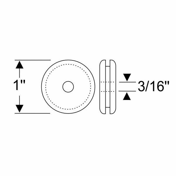 Speedometer Cable Grommet 1949-51 2dr 4dr ht cab sedan Ford Mercury - Bild 2