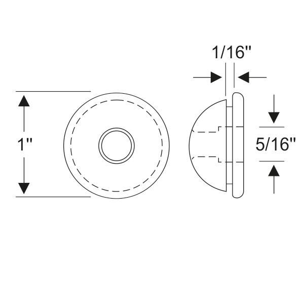 1" Firewall Grommet 1933-62 2dr 4dr ht cab sedan Chevrolet - Bild 2