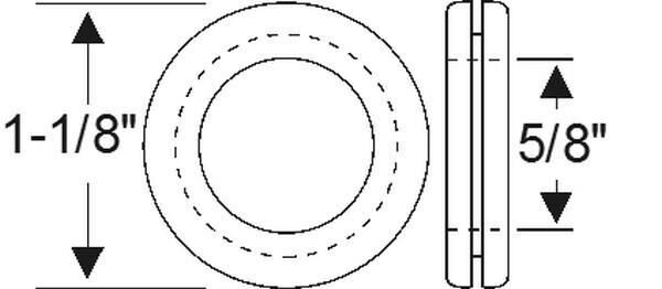 1-1/8" Firewall Grommet 1936-38 2dr 4dr cab sedan Chrysler DeSoto Dodge Plymouth - Bild 2