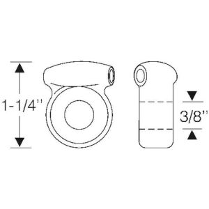 Choke cable support grommet 1941 2dr 4dr cab sedan Chevrolet