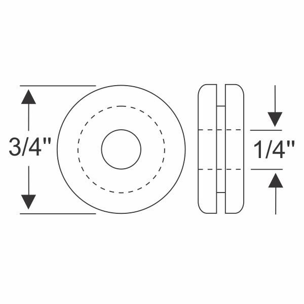 3/4" Wiper Control Grommet 1932-33 2dr 4dr cab sedan Chrysler - Bild 2