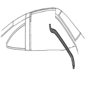 T-Top windshield pillar post 1974-78 2dr ht Ford