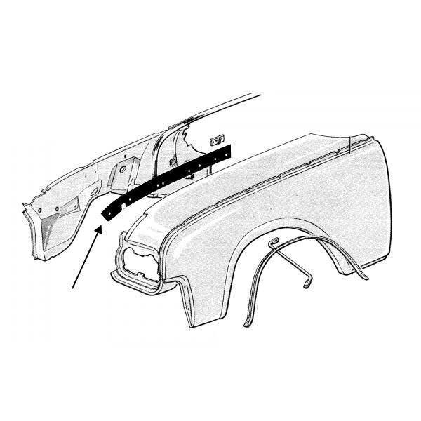 Front Fender To Fender Apron Dust Shields 1961-64 4dr cab sedan Lincoln - Bild 2