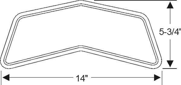 Cowl vent gasket 1938-41 2dr 4dr cab sedan Packard - Bild 2