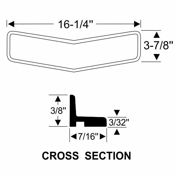 Cowl vent gasket 1936-38 2dr 4dr cab sedan Chrysler Plymouth DeSoto Dodge - Bild 2