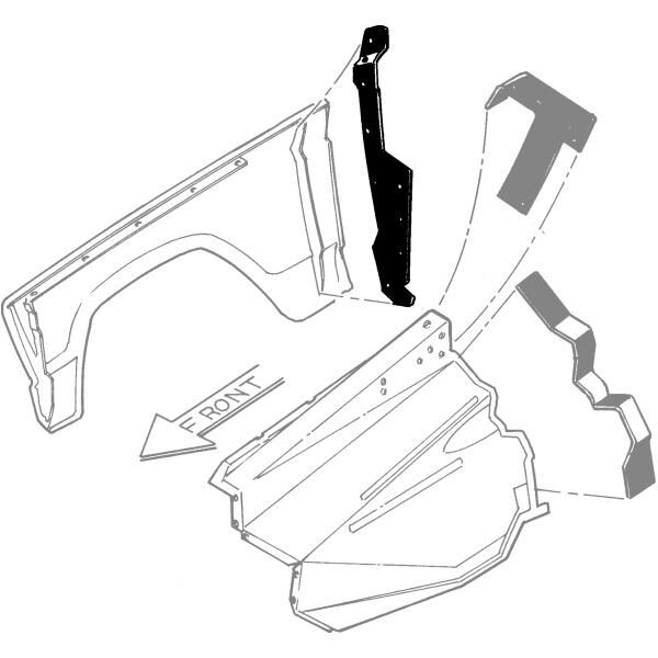 Splash apron 1967-72 2dr 4dr Ford - Bild 2