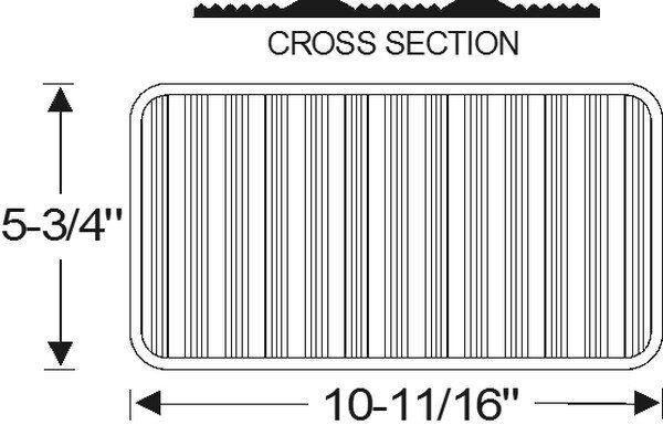 Carpet heel plate 1931-40 2dr 4dr cab sedan Chrysler DeSoto Dodge Plymouth - Bild 2