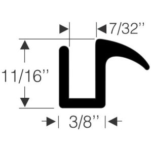 11/16" Channel filler weatherstrip