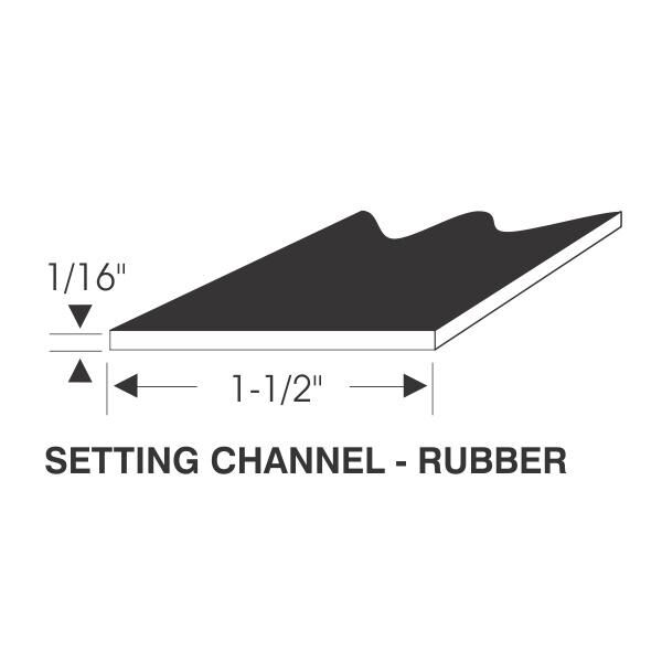 1/16" Sash Channel Filler - Rubber
