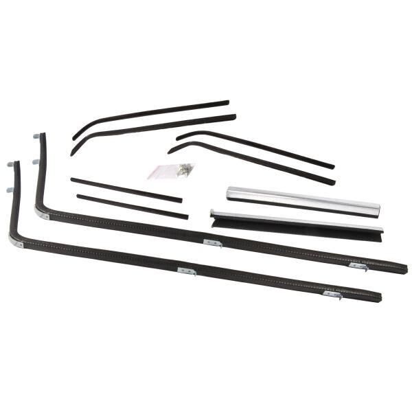 Door Glass Run Channels & Window Felts Kit 1940 2dr 4dr sedan Ford