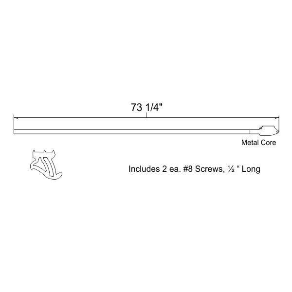 Hardtop Roof Rail Weatherstrips 1972-76 2dr ht Ford Lincoln - Bild 2