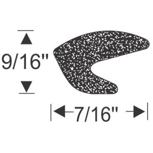 9/16" Trunk Weatherstrip 1949-54 2dr 4dr ht cab sedan Buick Cadillac Chevrolet Oldsmobile Pontiac