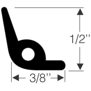 Bagagegummilist 1/2" pris per foot 1933-34 2dr 4dr cab sedan Auburn Buick Cadillac Chrysler DeSoto Dodge Oldsmobile Plymouth Pontiac