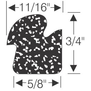 Bagagegummilist 3/4" pris per foot