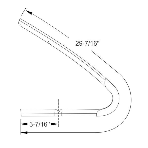 Rear Quarter Vent Window Weatherstrip 1946-48 2dr sedan Chrysler DeSoto Dodge - Bild 2