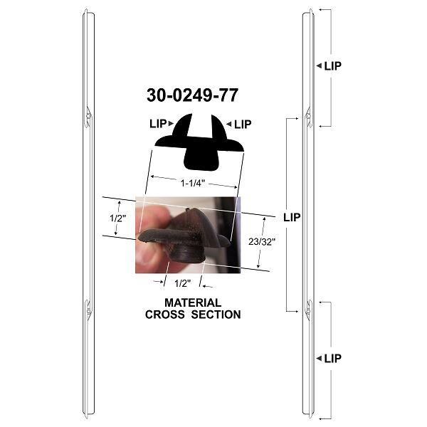 Rear Quarter Vent Window Weatherstrips 1941 2dr 4dr sedan Packard - Bild 2