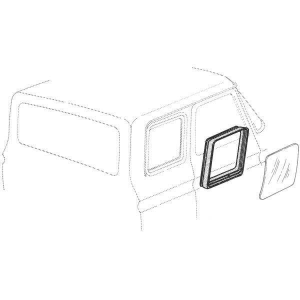 Rear quarter vent weatherstrip 1977-79 2dr 4dr Ford - Bild 2