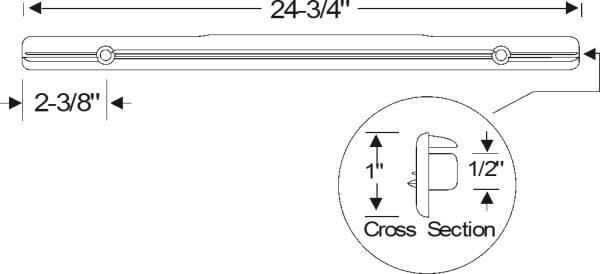 Rear door vent weatherstrip 1934-37 2dr 4dr sedan Buick Cadillac