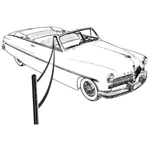 Vent division bar weatherstrip 1949-51 2dr cab Mercury