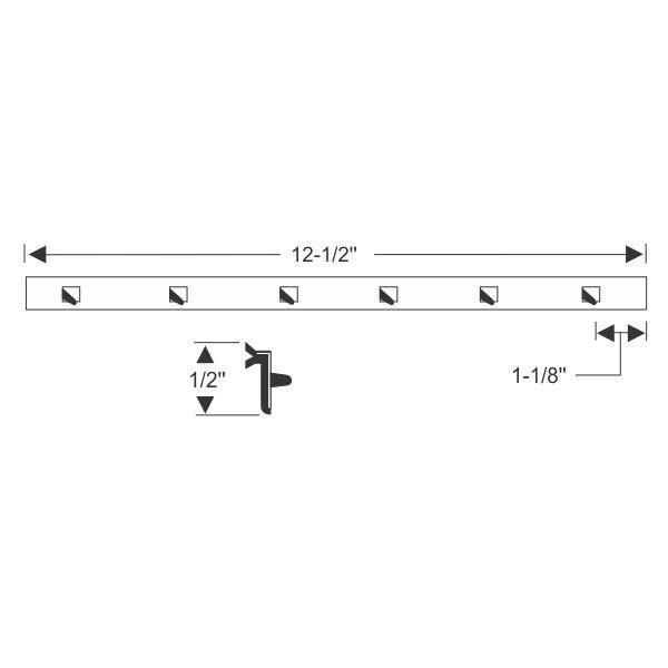 Vent division bar weatherstrip 1955-56 4dr ht Buick Oldsmobile - Bild 2