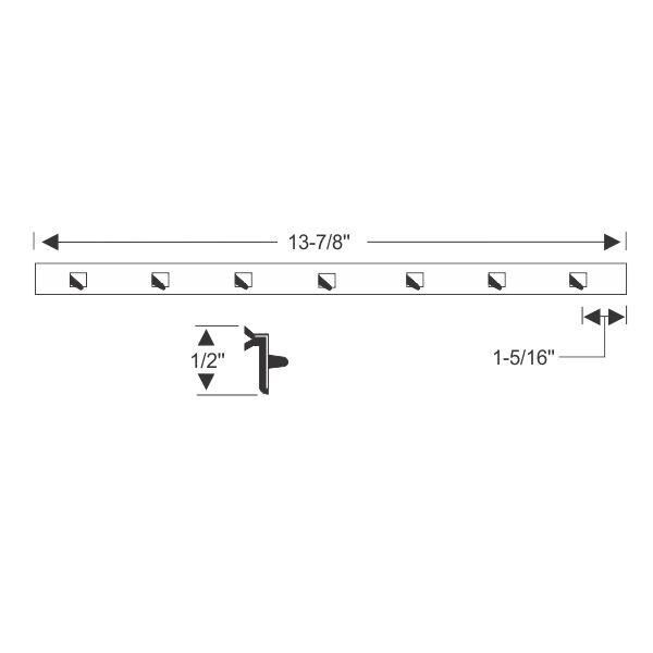 Vent division bar weatherstrip 1954-56 4dr sedan Buick Cadillac - Bild 2