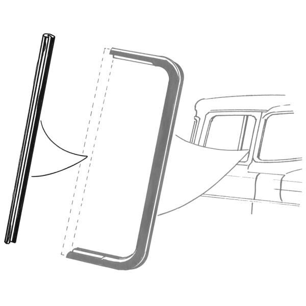 Vent Window Division Bar Weatherstrips 1957-60 2dr Ford - Bild 2