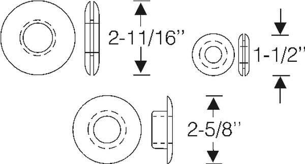 Side Mount Spare Grommet Set 1930-31 2dr 4dr cab sedan Cadillac - Bild 2