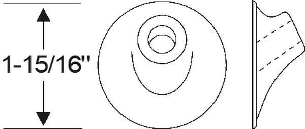 Side mount grommet 1934-36 2dr 4dr cab sedan Chrysler DeSoto Plymouth - Bild 2