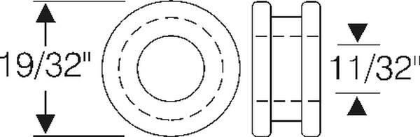 Wiper control grommet 1946-53 2dr 4dr ht cab sedan Cadillac Chevrolet Oldsmobile Buick Pontiac - Bild 2