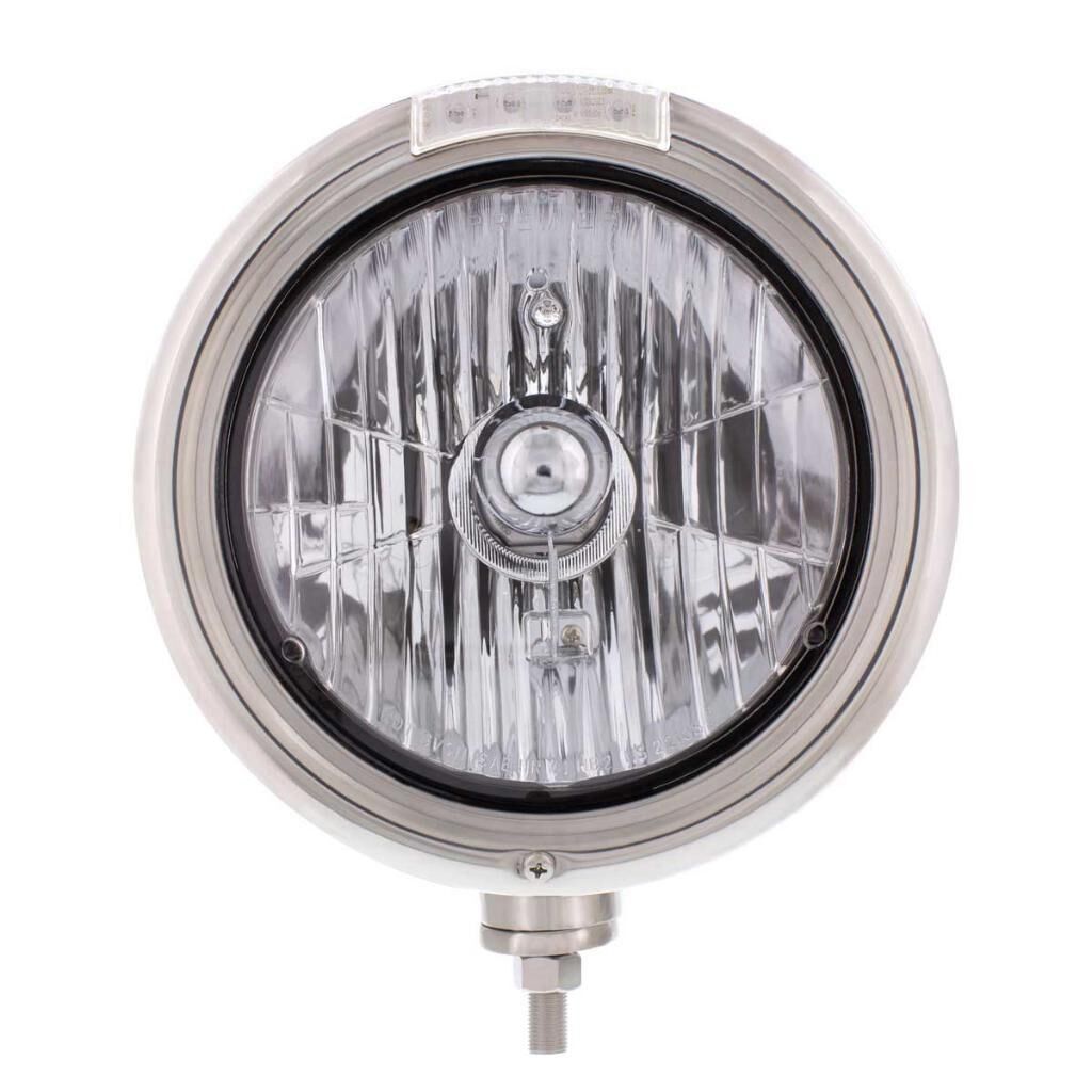 Stainless Steel Classic Headlight Crystal H4 Bulb & LED Turn Signal - Bild 2