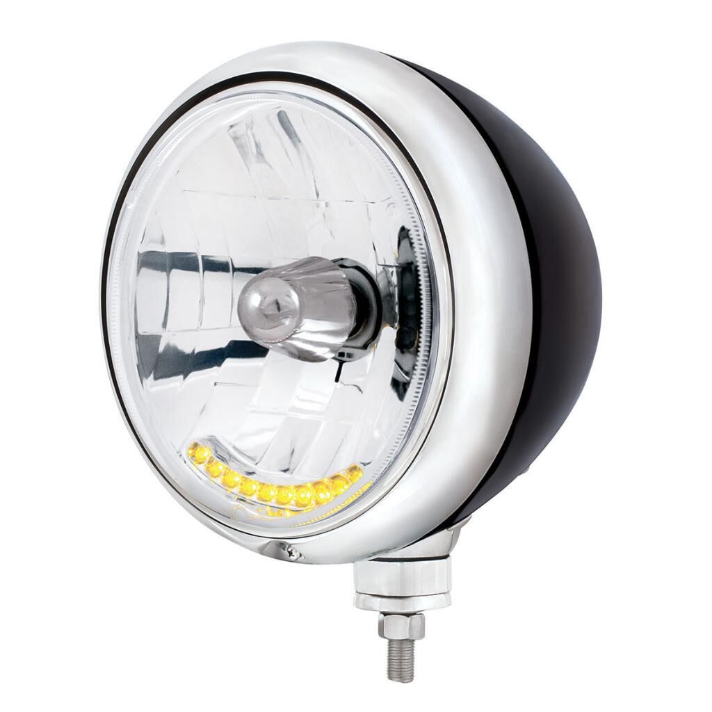 Guide 682-C Style Headlight H4 Bulb With 10 Amber LED